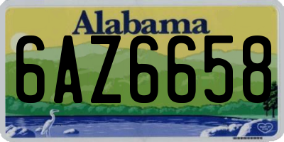 AL license plate 6AZ6658
