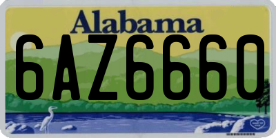 AL license plate 6AZ6660