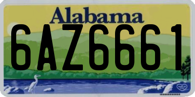 AL license plate 6AZ6661