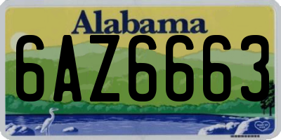 AL license plate 6AZ6663