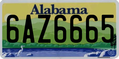 AL license plate 6AZ6665