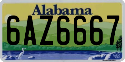 AL license plate 6AZ6667