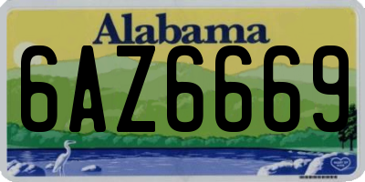 AL license plate 6AZ6669