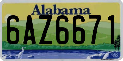 AL license plate 6AZ6671