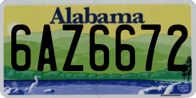 AL license plate 6AZ6672