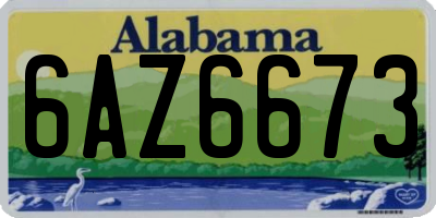 AL license plate 6AZ6673
