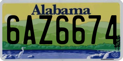 AL license plate 6AZ6674