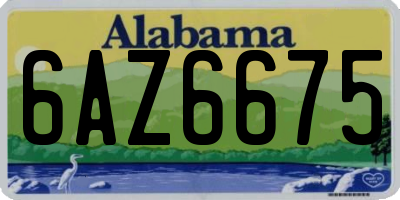 AL license plate 6AZ6675