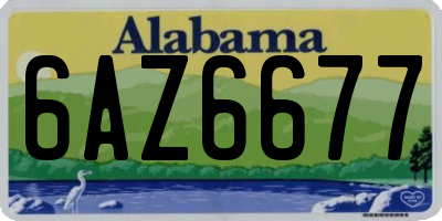 AL license plate 6AZ6677