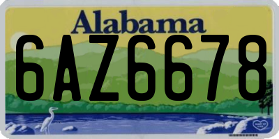 AL license plate 6AZ6678
