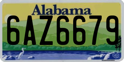 AL license plate 6AZ6679