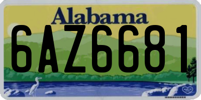 AL license plate 6AZ6681
