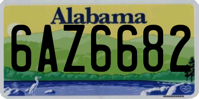 AL license plate 6AZ6682