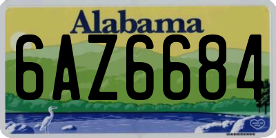 AL license plate 6AZ6684