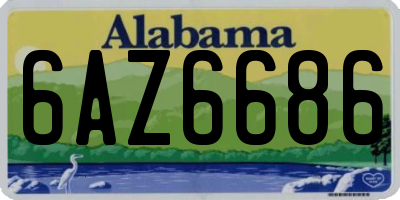 AL license plate 6AZ6686
