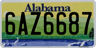 AL license plate 6AZ6687
