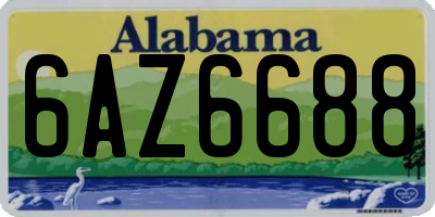AL license plate 6AZ6688