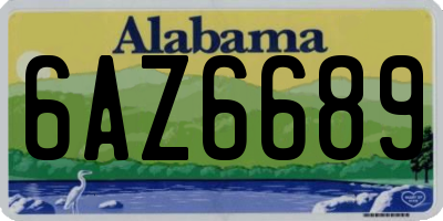 AL license plate 6AZ6689