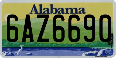 AL license plate 6AZ6690