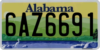 AL license plate 6AZ6691