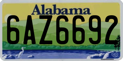 AL license plate 6AZ6692