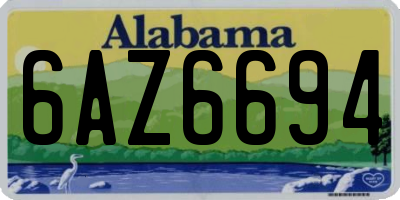 AL license plate 6AZ6694