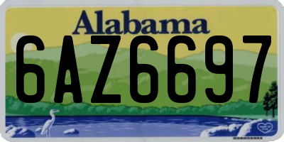 AL license plate 6AZ6697