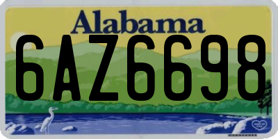 AL license plate 6AZ6698