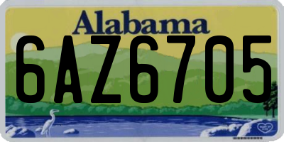 AL license plate 6AZ6705