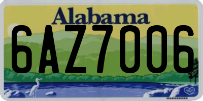 AL license plate 6AZ7006
