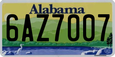 AL license plate 6AZ7007