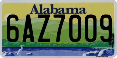 AL license plate 6AZ7009