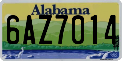 AL license plate 6AZ7014
