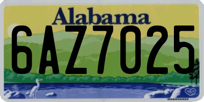 AL license plate 6AZ7025