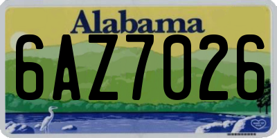 AL license plate 6AZ7026