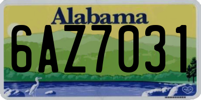 AL license plate 6AZ7031