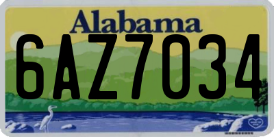 AL license plate 6AZ7034