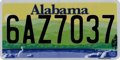 AL license plate 6AZ7037