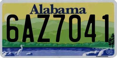 AL license plate 6AZ7041