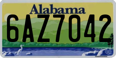 AL license plate 6AZ7042