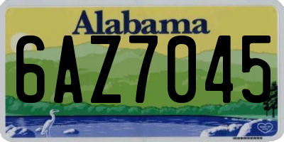 AL license plate 6AZ7045