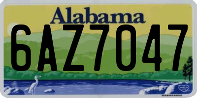 AL license plate 6AZ7047