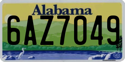 AL license plate 6AZ7049