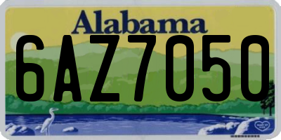 AL license plate 6AZ7050