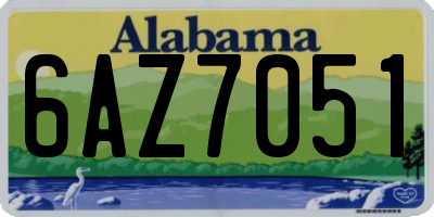 AL license plate 6AZ7051