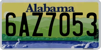 AL license plate 6AZ7053