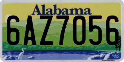 AL license plate 6AZ7056
