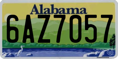 AL license plate 6AZ7057