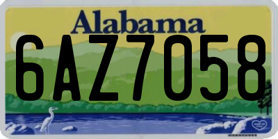 AL license plate 6AZ7058