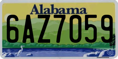 AL license plate 6AZ7059